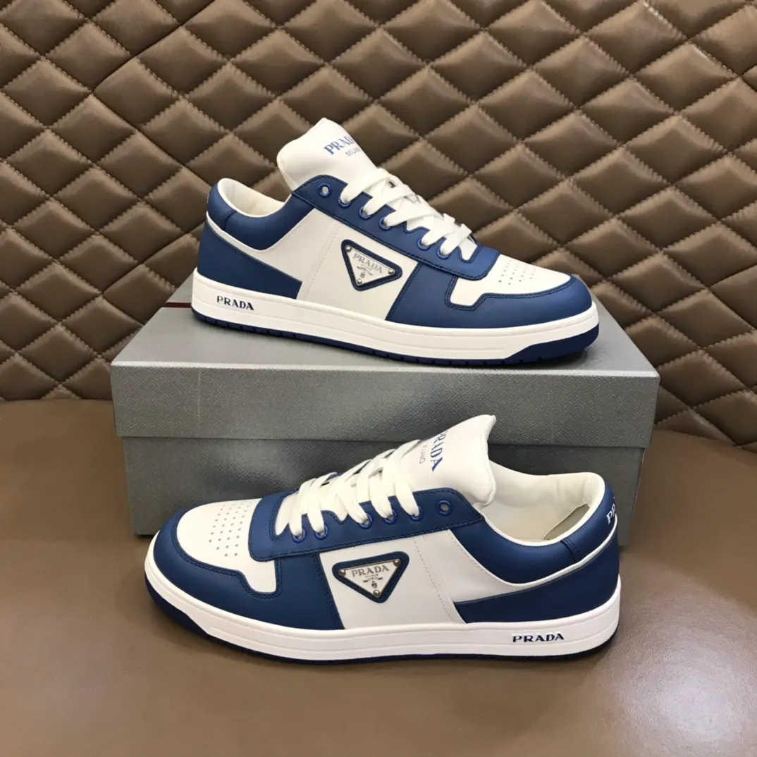 P380 Yuan 38-45 Prada Prada’s new men’s leather sports shoes, the highest version on the market, any comparison is welcome🆚! The original leather has excellent texture and is super high-end! Fetal sheep net lining imported from Italy, removable pad! Luxurious materials and fine workmanship, highly recommended!